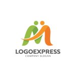 画像1: 人々の繋がりと成長を表すM字ロゴ (1)