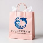 画像6: イルカと波の爽やかマリンロゴ (6)