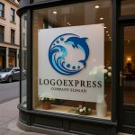 画像7: イルカと波の爽やかマリンロゴ (7)