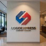 画像10: SとHが融合する幾何学連結ロゴ (10)