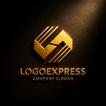 画像12: SとHが融合する幾何学連結ロゴ (12)