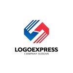 画像1: SとHが融合する幾何学連結ロゴ (1)