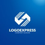 画像4: SとHが融合する幾何学連結ロゴ (4)