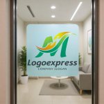 画像6: M字と葉っぱで包む人々の成長ロゴ (6)