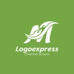 画像4: M字と葉っぱで包む人々の成長ロゴ (4)