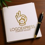 画像6: OKサインと笑顔の家を組み合わせた安心ロゴ (6)