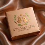 画像14: 仲良しウサギと人参の可愛らしいロゴ (14)