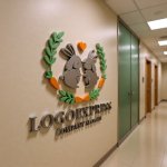 画像15: 仲良しウサギと人参の可愛らしいロゴ (15)