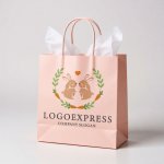 画像6: 仲良しウサギと人参の可愛らしいロゴ (6)