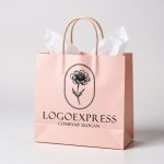 画像6: 繊細な花を描いた優雅なオーバルロゴ (6)