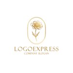 画像3: 繊細な花を描いた優雅なオーバルロゴ (3)