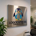 画像14: 可愛らしいペンギンのキャラクターロゴ (14)