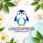 画像9: 可愛らしいペンギンのキャラクターロゴ (9)