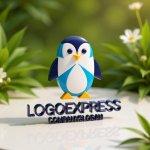 画像12: 可愛らしいペンギンのキャラクターロゴ (12)