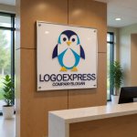 画像13: 可愛らしいペンギンのキャラクターロゴ (13)