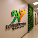 画像15: AとY、葉と人が輝く成長ロゴ (15)