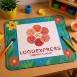 画像8: 和やかな表情が集まる円形ロゴ (8)