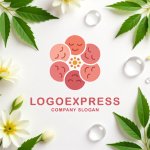 画像9: 和やかな表情が集まる円形ロゴ (9)