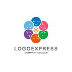 画像3: 和やかな表情が集まる円形ロゴ (3)