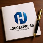 画像6: HとNが融合する八角形テクノロジーロゴ (6)