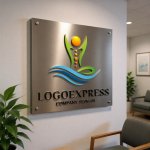 画像14: ヨガと波が織りなす心身のバランスロゴ (14)