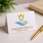 画像16: ヨガと波が織りなす心身のバランスロゴ (16)