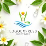 画像9: ヨガと波が織りなす心身のバランスロゴ (9)