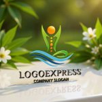 画像12: ヨガと波が織りなす心身のバランスロゴ (12)