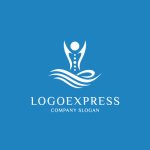 画像4: ヨガと波が織りなす心身のバランスロゴ (4)