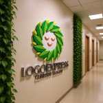 画像15: 笑顔の葉っぱリースロゴ (15)