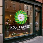 画像7: 笑顔の葉っぱリースロゴ (7)