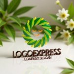 画像12: 笑顔の葉っぱリースロゴ (12)