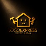 画像12: 笑顔の家と道具のホームサービスロゴ (12)