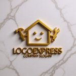 画像13: 笑顔の家と道具のホームサービスロゴ (13)