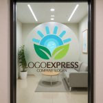 画像6: 笑顔の太陽と葉のナチュラルロゴ (6)