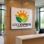 画像13: 笑顔の太陽と葉のナチュラルロゴ (13)