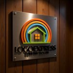 画像5: カラフルなアーチと家の希望ロゴ (5)