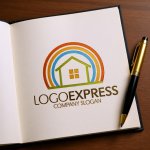 画像6: カラフルなアーチと家の希望ロゴ (6)