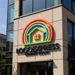 画像8: カラフルなアーチと家の希望ロゴ (8)