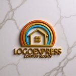 画像13: カラフルなアーチと家の希望ロゴ (13)