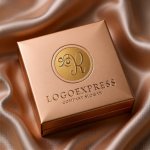 画像14: 優雅な筆記体Rの黄金ロゴ (14)