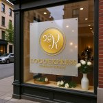 画像7: 優雅な筆記体Rの黄金ロゴ (7)