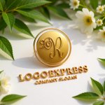 画像12: 優雅な筆記体Rの黄金ロゴ (12)