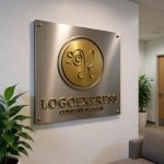 画像13: 優雅な筆記体Rの黄金ロゴ (13)