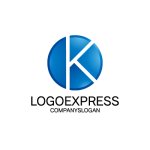 画像1: Kの文字が融合する円形テクノロジーロゴ (1)