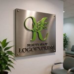 画像13: 葉が優しく絡むKのナチュラルロゴ (13)