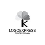 画像3: Kの文字と葉が織りなす成長の木ロゴ (3)