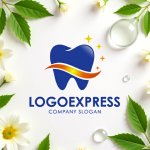 画像9: 輝く歯とウェーブのデンタルケアロゴ (9)