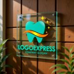 画像11: 輝く歯とウェーブのデンタルケアロゴ (11)