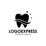 画像3: 輝く歯とウェーブのデンタルケアロゴ (3)